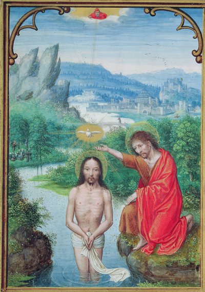 Baptism of Christ by Simon Bening